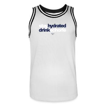 stay hydrated drink schorle - Männer Basketball-Trikot - Weiß/Schwarz - Vorne - AI Model Male 185 dark (185cm)