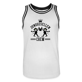 Junggesellen Crew Jga Witzig Bier - Männer Basketball-Trikot - Weiß/Schwarz - Vorne - AI Model Male 185 dark (185cm)