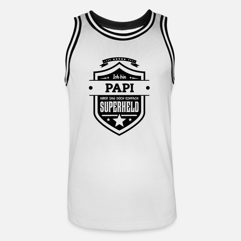 Super Papi - Männer Basketball-Trikot - Weiß/Schwarz