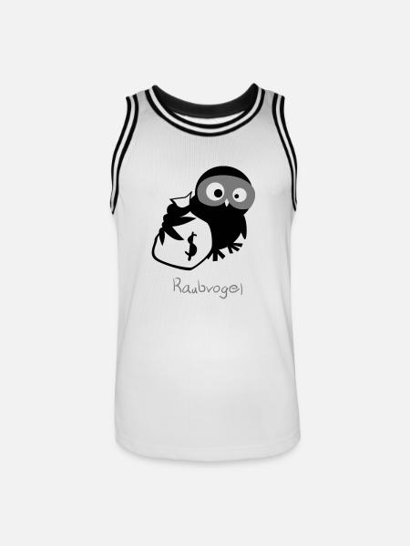 EULE // Raubvogel. - Männer Basketball-Trikot - Weiß/Schwarz