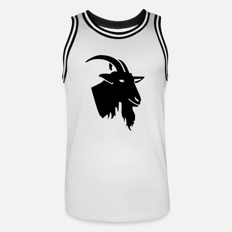 Chèvre - Maillot de basket Homme - blanc/noir