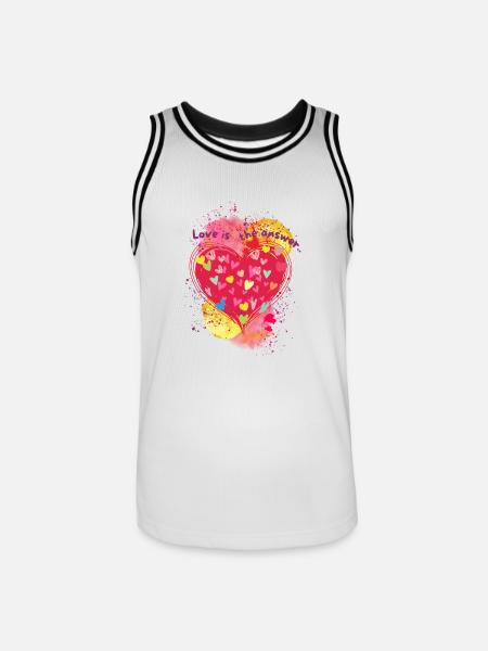 Love is the answer.. - Männer Basketball-Trikot - Weiß/Schwarz