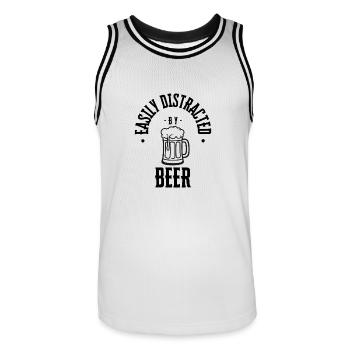 Beer Fan - Männer Basketball-Trikot - Weiß/Schwarz - Vorne - AI Model Male 185 dark (185cm)