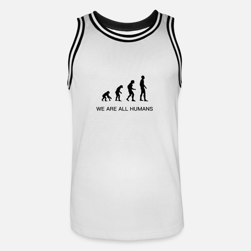 Evolution - Männer Basketball-Trikot - Weiß/Schwarz