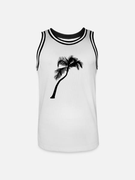 Palmier - Maillot de basket Homme - blanc/noir