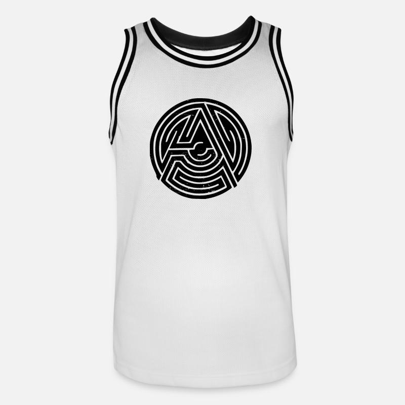anarchy - Männer Basketball-Trikot - Weiß/Schwarz