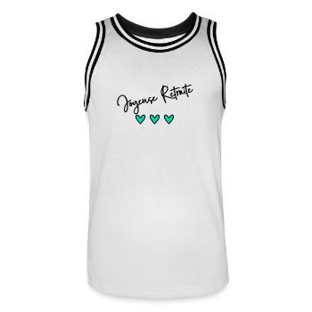 RETRAITE. BONNE RETRAITE. JOYEUSE RETRAITE - Maillot de basket Homme - blanc/noir - Devant - AI Model Male 185 dark (185cm)