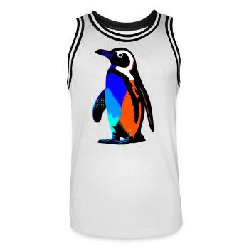 Pingouin - Maillot de basket Homme - blanc/noir - Devant - AI Model Male 185 dark (185cm)