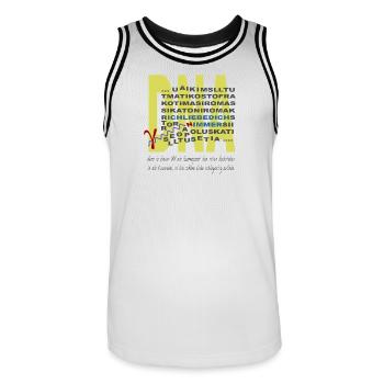 DNA - Männer Basketball-Trikot - Weiß/Schwarz - Vorne - AI Model Male 185 dark (185cm)