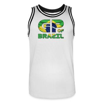 brazil_gp - Maillot de basket Homme - blanc/noir - Devant - AI Model Male 185 dark (185cm)