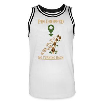 Morchelpilz-jäger Wilde Morchelpilze Auf - Männer Basketball-Trikot - Weiß/Schwarz - Vorne - AI Model Male 185 dark (185cm)