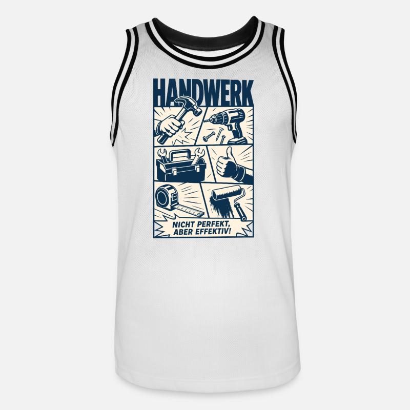 Fabriquer pas parfait mais efficace - Maillot de basket Homme - blanc/noir