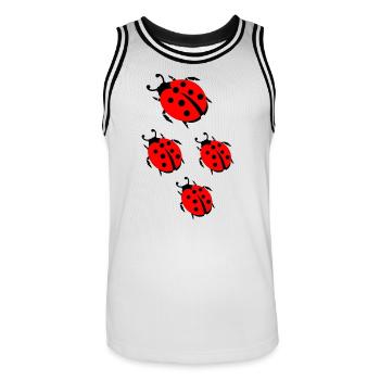 ladybug marienkaefer - Männer Basketball-Trikot - Weiß/Schwarz - Vorne - AI Model Male 185 dark (185cm)