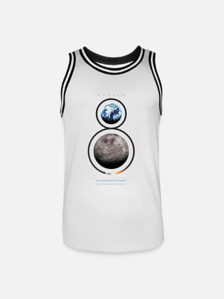 Apollo 8 - Männer Basketball-Trikot - Weiß/Schwarz