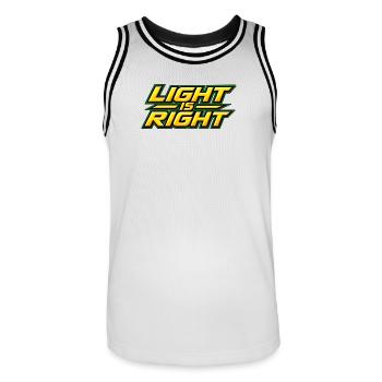 Light is right - Maillot de basket Homme - blanc/noir - Devant - AI Model Male 185 dark (185cm)