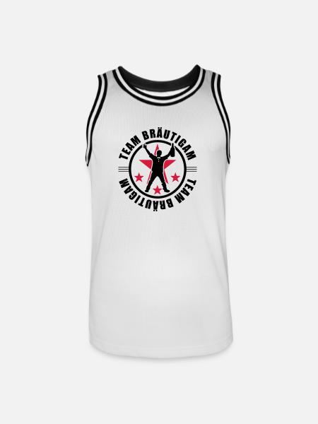 Team Groom Wedding - Men's Basketball Jersey - white/black