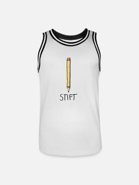 Stift - Azubi in der Lehre - Männer Basketball-Trikot - Weiß/Schwarz