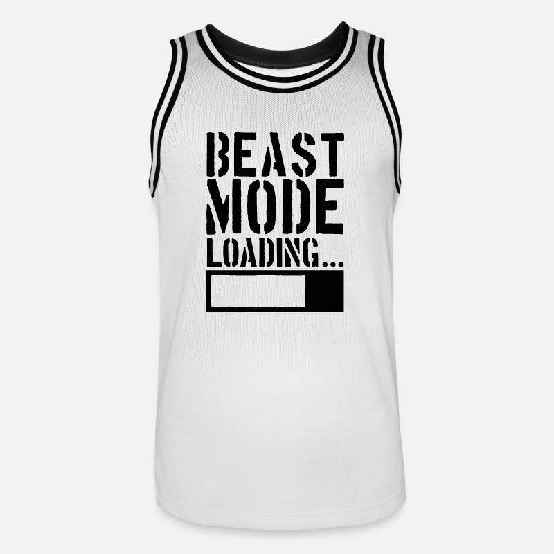 Caution Beast Mode Loading - Men's Basketball Jersey - white/black