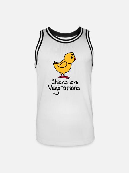 vegetarians - Men's Basketball Jersey - white/black