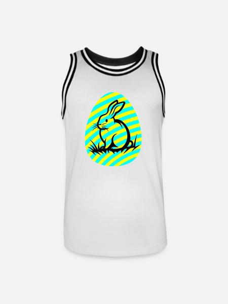 Bunny Easter Icon - Men's Basketball Jersey - white/black