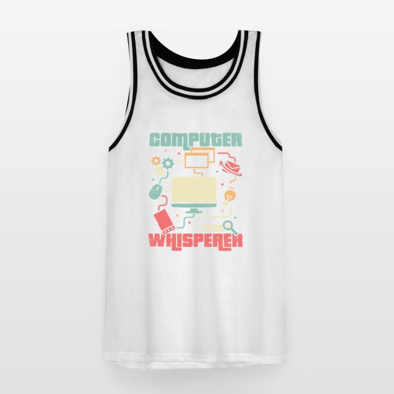 Don't Worry I'm From Tech Support IT Sysadmin Comp Männer Basketball-Trikot