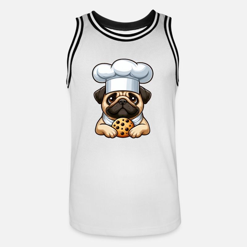 Carlin Chef avec biscuit - Maillot de basket Homme - blanc/noir