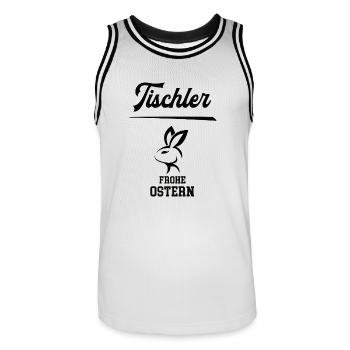 Tischler Ostern Geschenk Tischlerei Meister Azubi - Männer Basketball-Trikot - Weiß/Schwarz - Vorne - AI Model Male 185 dark (185cm)
