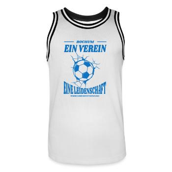 Bochum Fußball Spruch Geschenk - Männer Basketball-Trikot - Weiß/Schwarz - Vorne - AI Model Male 185 dark (185cm)