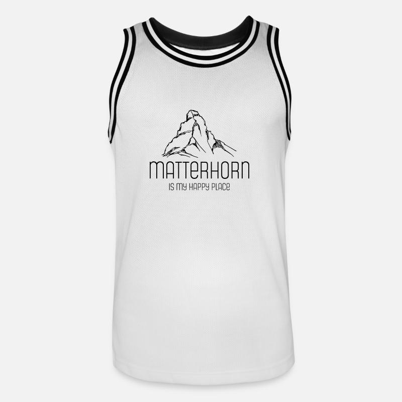 CERVIN - Maillot de basket Homme - blanc/noir