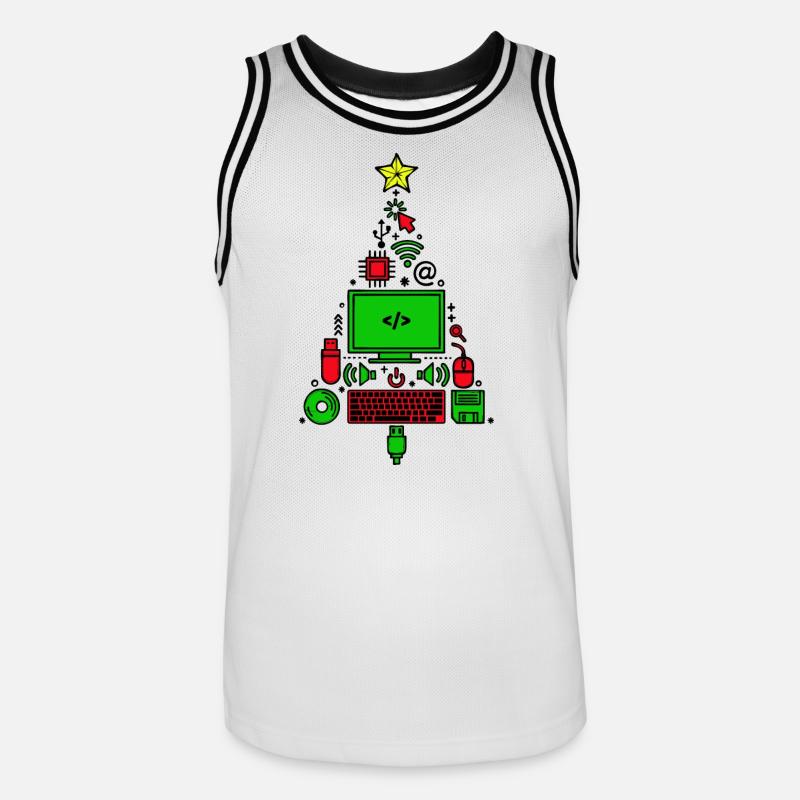 Code Computer Code Debug Skripting Programmierer - Männer Basketball-Trikot - Weiß/Schwarz