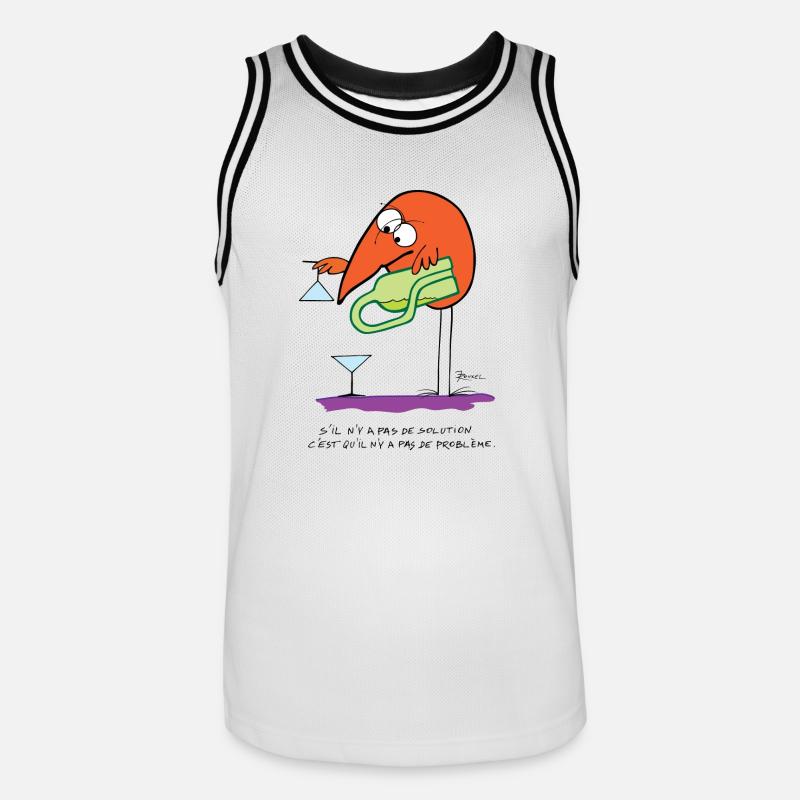 Pas de solution pas de problème - Maillot de basket Homme - blanc/noir