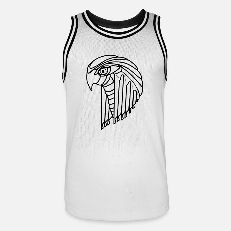 tecbird - Männer Basketball-Trikot - Weiß/Schwarz