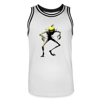 Halloween - Männer Basketball-Trikot - Weiß/Schwarz - Vorne - AI Model Male 185 dark (185cm)