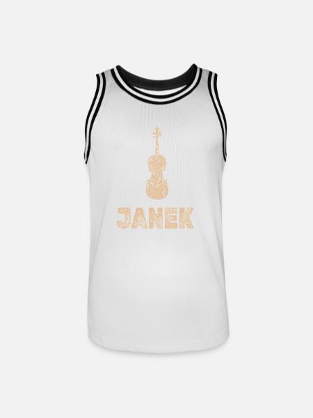 Janek as viola - Men's Basketball Jersey - white/black