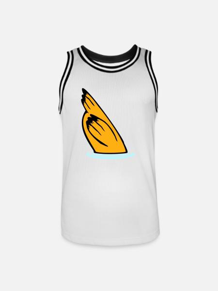 Canard tête dans l’eau, queue en l’air - Maillot de basket Homme - blanc/noir