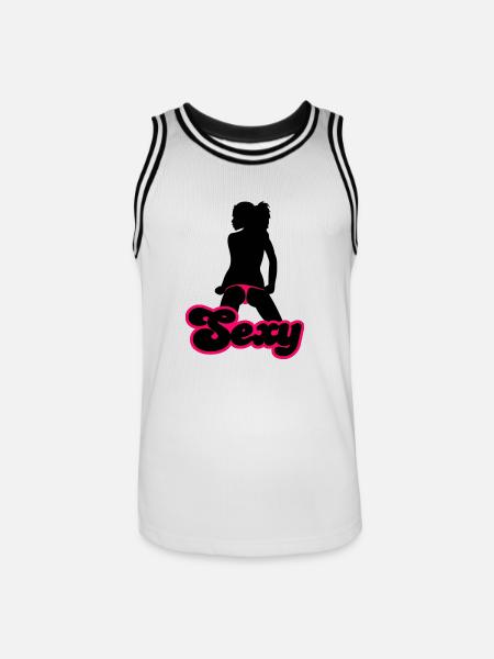 Sexy - Männer Basketball-Trikot - Weiß/Schwarz
