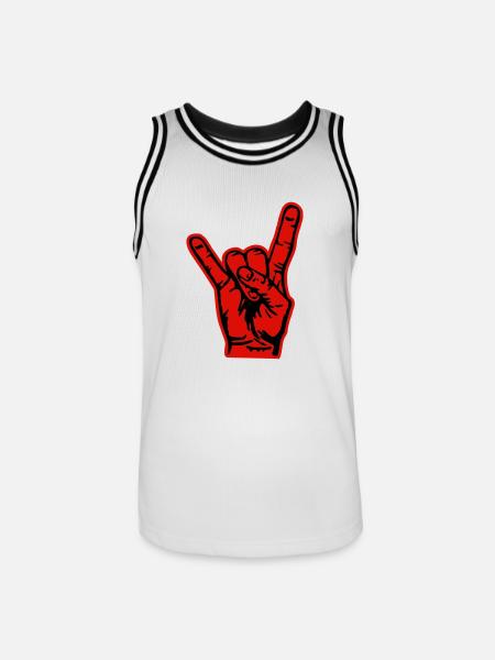pommesgabel - Männer Basketball-Trikot - Weiß/Schwarz