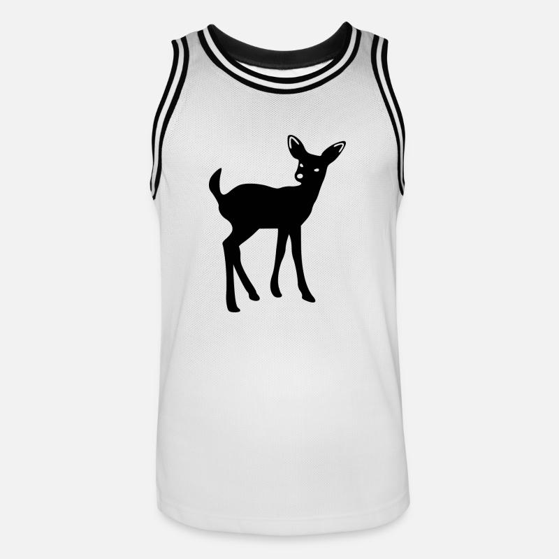 capriolo - Maglia da basket per uomo - bianco/nero