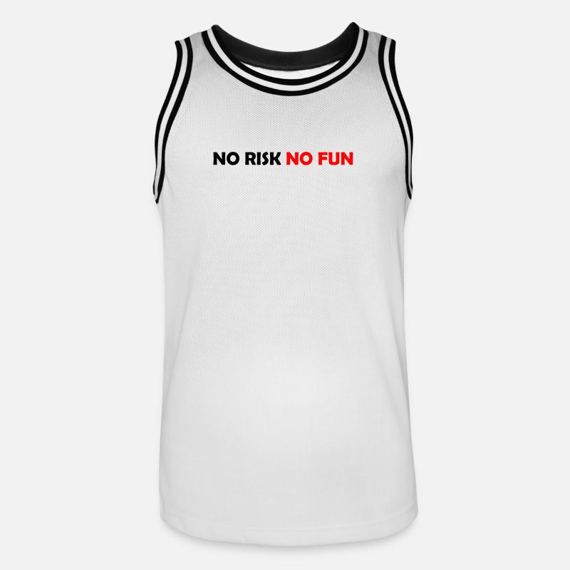 Spiel mutig oder bleib zu Hause - Männer Basketball-Trikot - Weiß/Schwarz