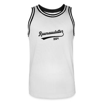 Raumausstatter 2024 Beruf Innendekorateur Deko - Männer Basketball-Trikot - Weiß/Schwarz - Vorne - AI Model Male 185 dark (185cm)