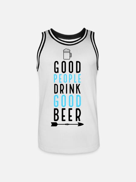 Bière - Maillot de basket Homme - blanc/noir