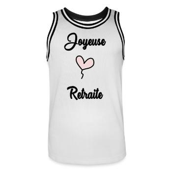 RETRAITE. JOYEUSE RETRAITE - Maillot de basket Homme - blanc/noir - Devant - AI Model Male 185 dark (185cm)