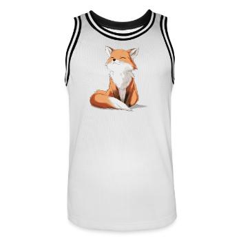 süßer Fuchs - Männer Basketball-Trikot - Weiß/Schwarz - Vorne - AI Model Male 185 dark (185cm)