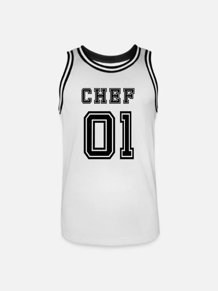 Chef - Männer Basketball-Trikot - Weiß/Schwarz
