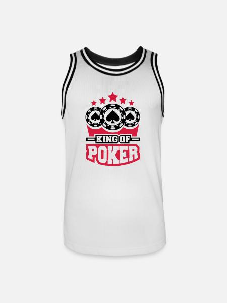 king_of_poker_c2 - Männer Basketball-Trikot - Weiß/Schwarz