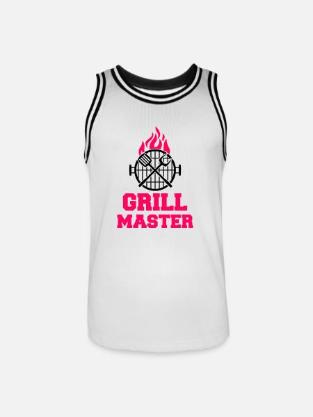 Grill Master - Men's Basketball Jersey - white/black