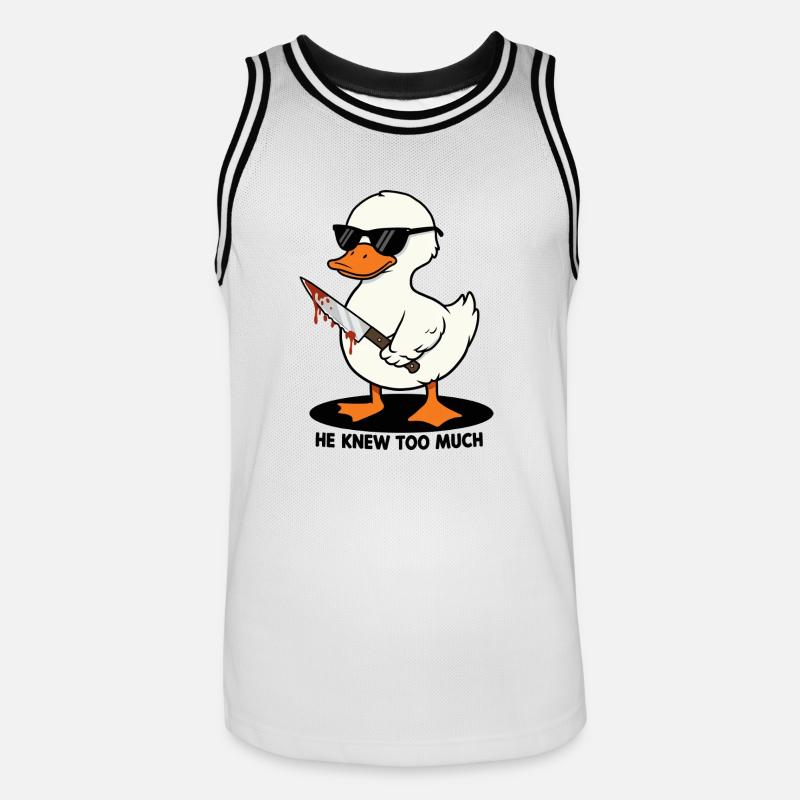 Sapeva troppo - Maglia da basket per uomo - bianco/nero