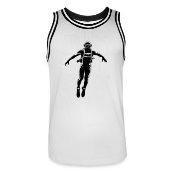 Taucher - Hobby / Sport Sticker - Männer Basketball-Trikot - Weiß/Schwarz - Vorne - AI Model Male 185 dark (185cm)