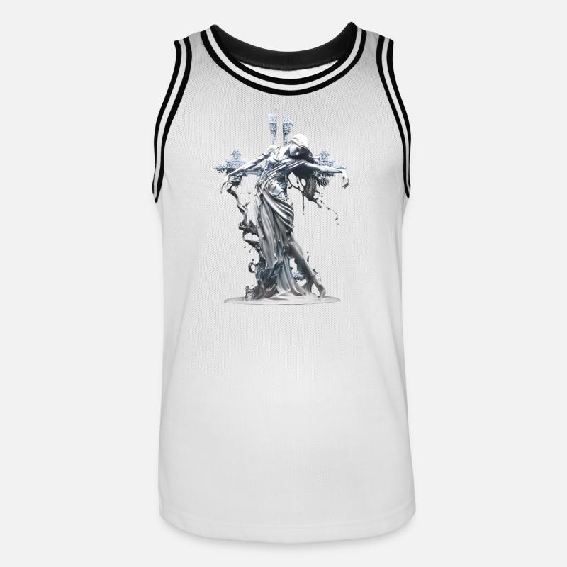 Déesse glacée du fleuve - Maillot de basket Homme - blanc/noir