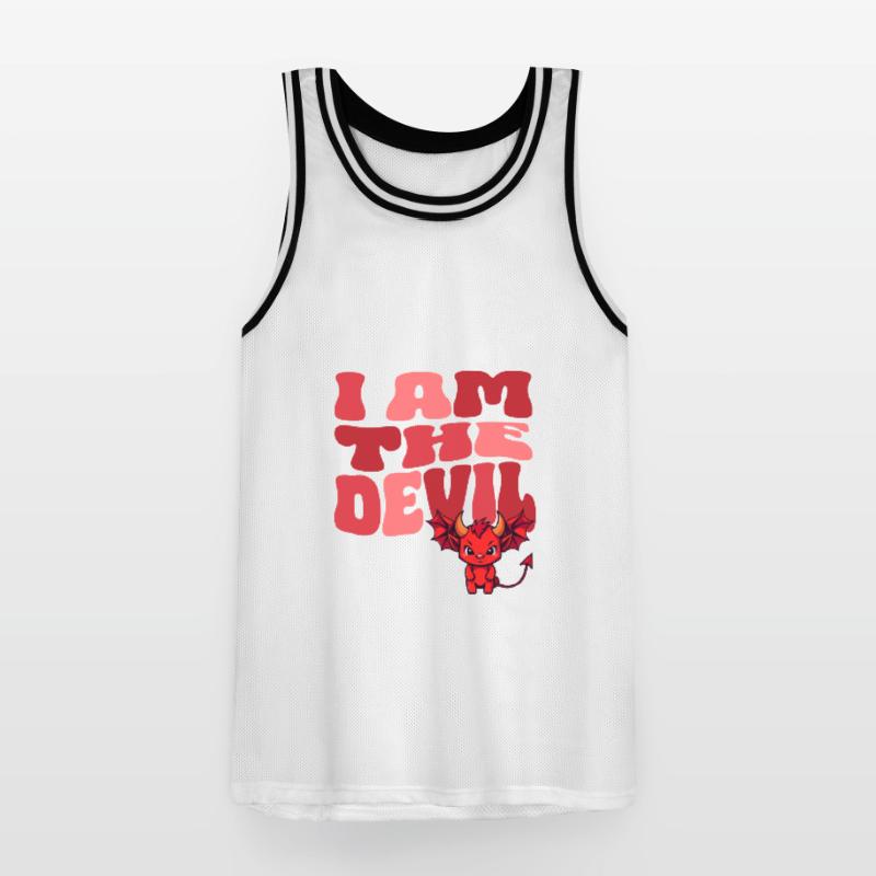 Devil Little Devil Devil Devil Woman Devil Guy Men's Basketball Jersey